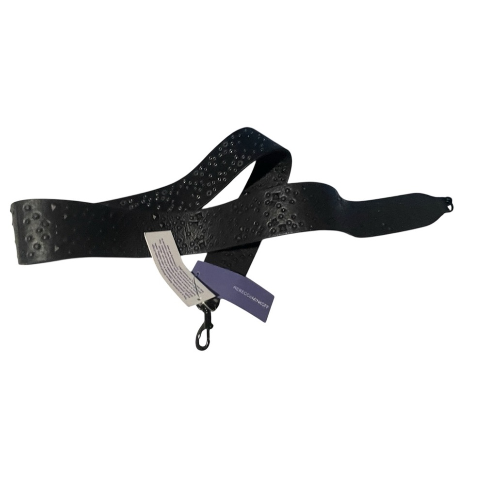 Black Embossed bag shoulder strap